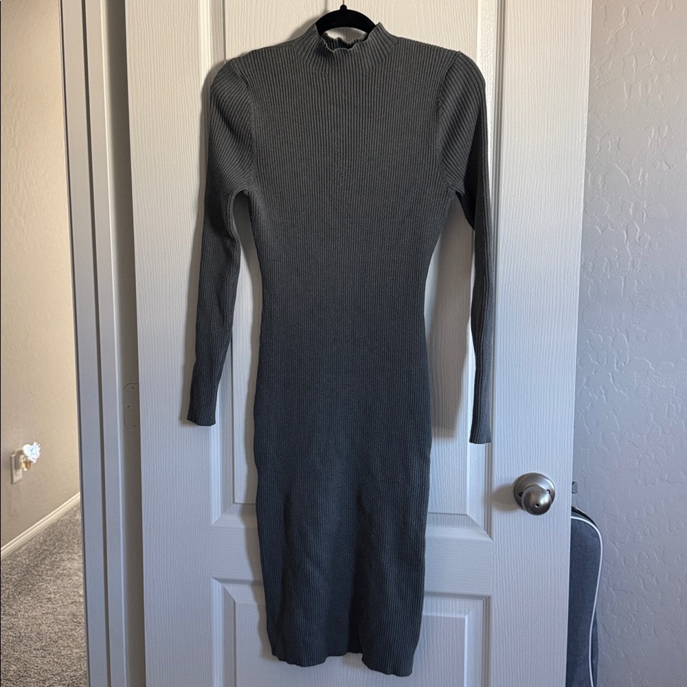 H&M Charcoal Long Sleeve Dress